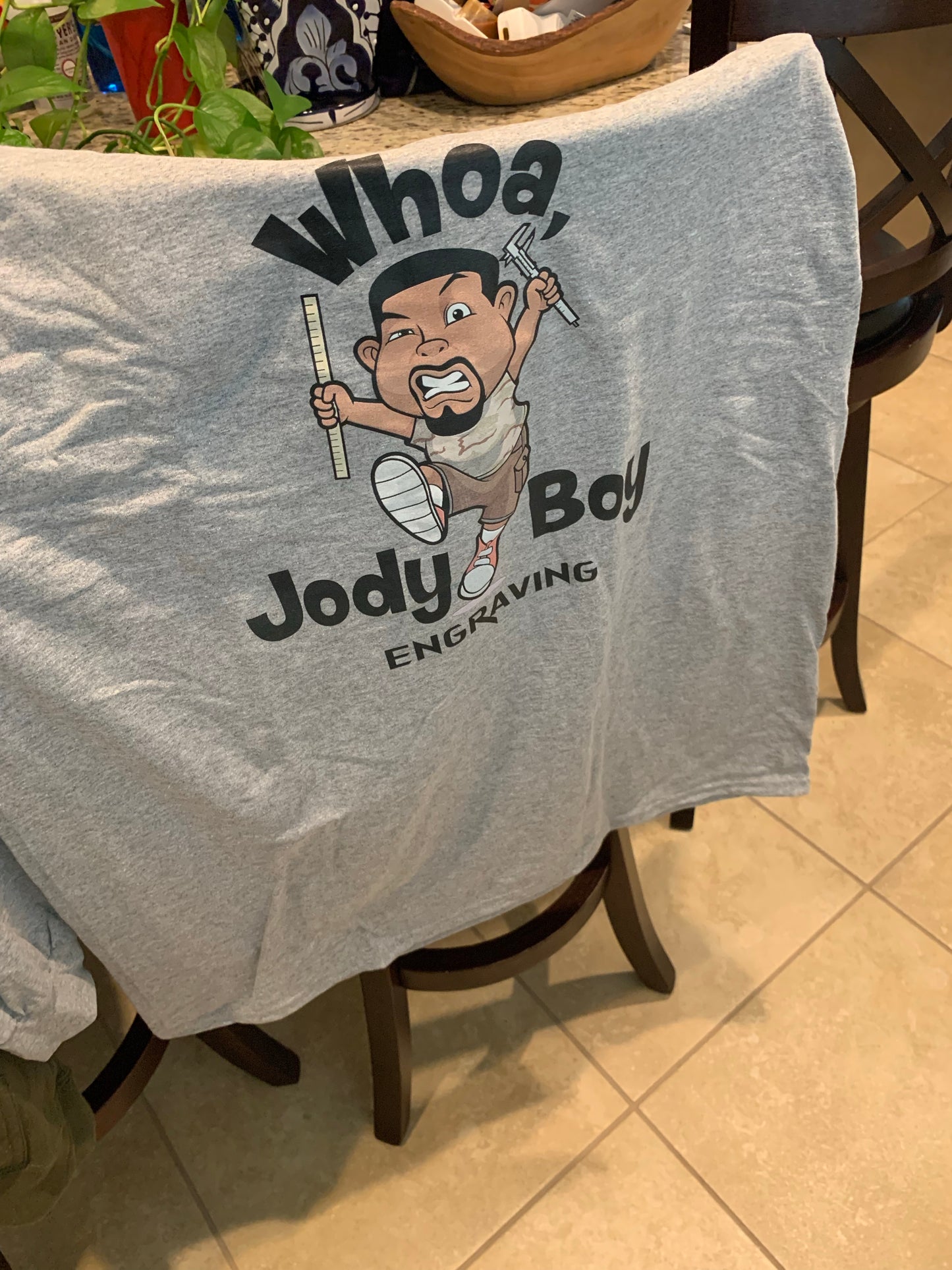 Whoa, Jody Boy Engraving! Long Sleeve Tee - Whoa, Jody Boy!