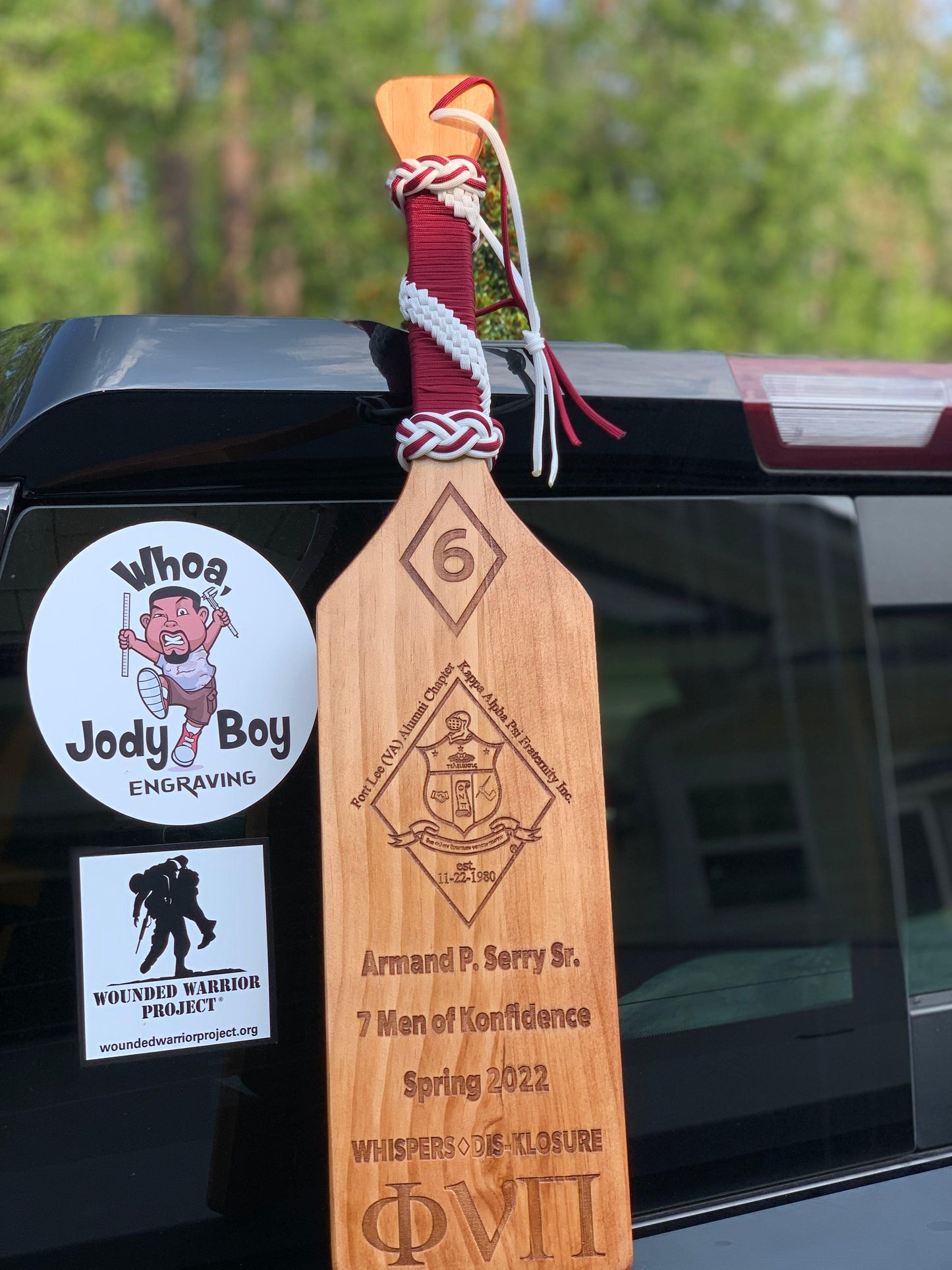 Kappa Alpha Psi Achievement Paddle - Whoa, Jody Boy!