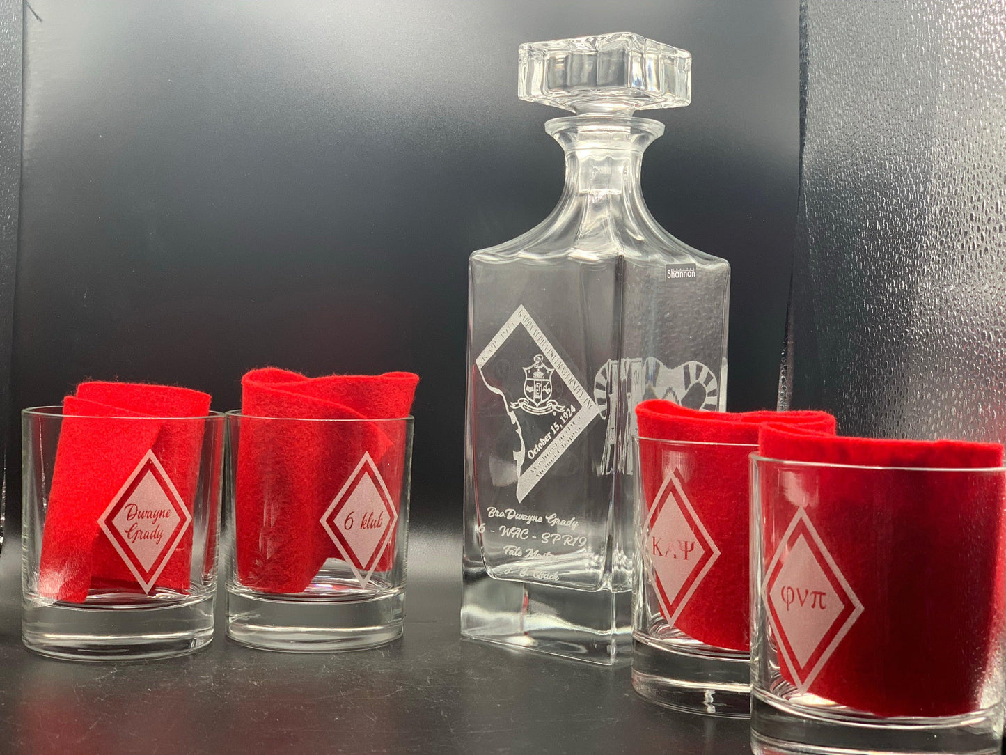 Kappa Alpha Psi Decanter Set - Whoa, Jody Boy!