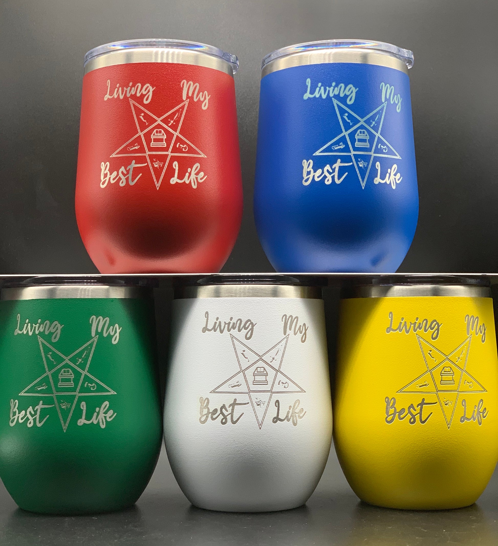 Masonic Designs 12 oz. Polar Camel Stemless Tumblers (Personalized Engraving) - Whoa, Jody Boy!