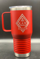 Kappa Alpha Psi ΚΑΨ 20 oz. Polar Camel Insulated Traveler Coffee Mug with Handle and Slider Lid (Personalized Engraving)