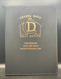 Laserable Leatherette Portfolio with Zipper Notepad Included